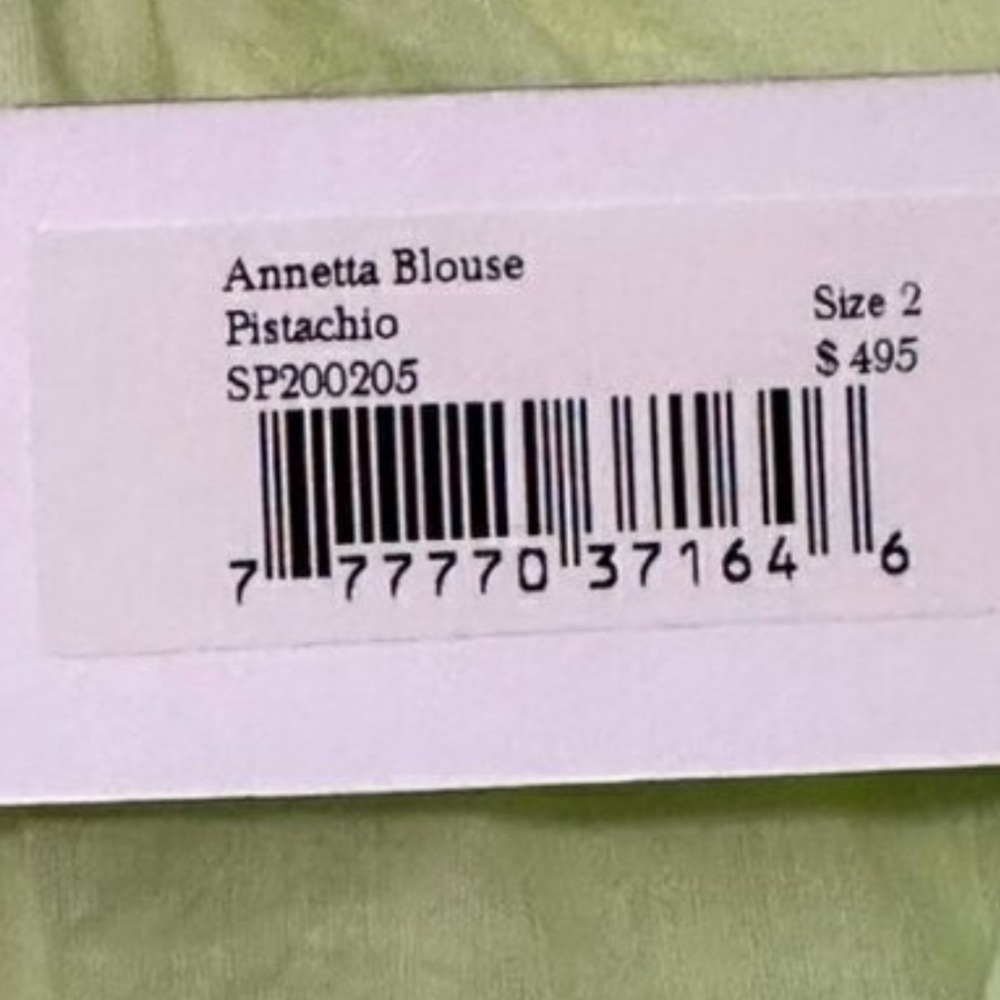 Ulla Johnson Annetta Ruffle Blouse in Pistachio in Size 4 EUC - Picture 11 of 15
